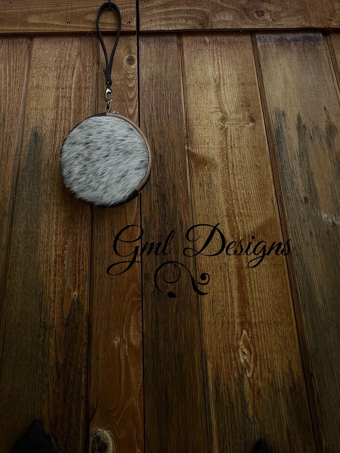 Mini Leather Hair on Hide Wristlet