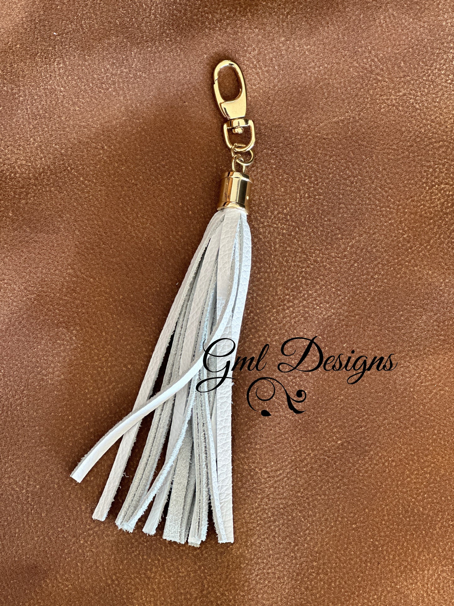 Leather Tassel - White